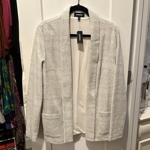 Express Women's Textured Cream Blazer